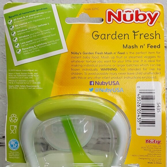 NUBY 'GARDEN FRESH MASH~N~FEED' BOWL & STORAGE - Picture 8 of 16